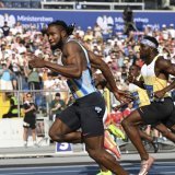 Kishane Thompson a pris l'ascendant sur Noah Lyles à un mois des Mondiaux. KEYSTONE/AP/Rafal Oleksiewicz